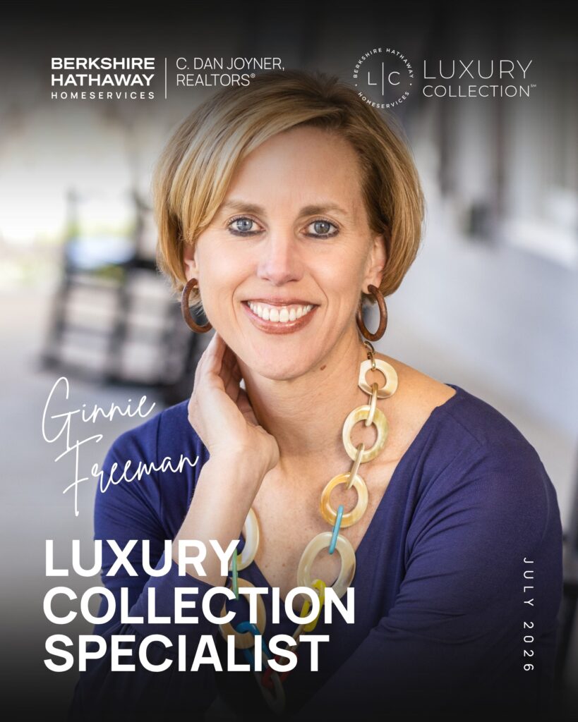 Ginnie Freeman Luxury Real Estate Specialist July 2026 Announcement Graphic