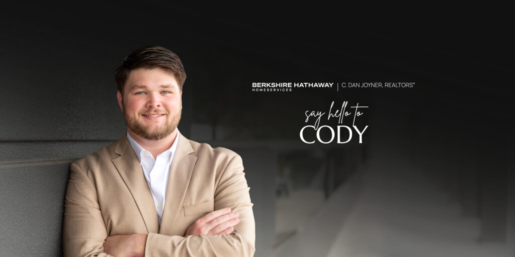 Welcome blog post cover graphic featuring REALTOR® Cody Smith with The JK Group at Berkshire Hathaway HomeServices C. Dan Joyner, REALTORS®